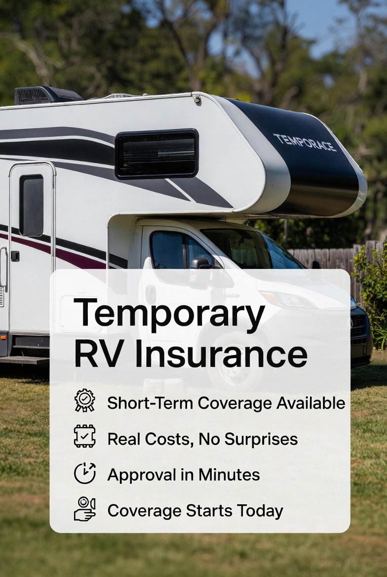Temporary RV insurance coverage for short-term travel and limited use
