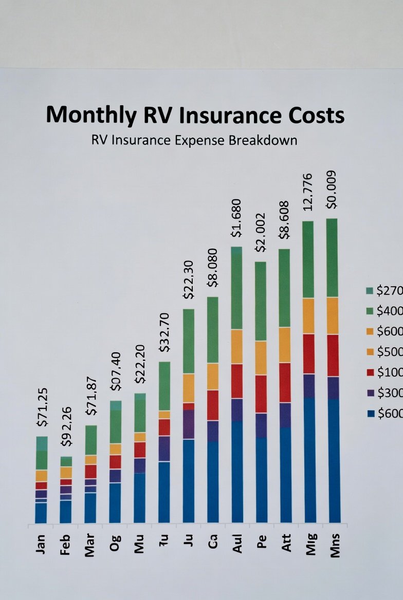 RV insurance monthly cost ranges by RV type including trailers and motorhomes