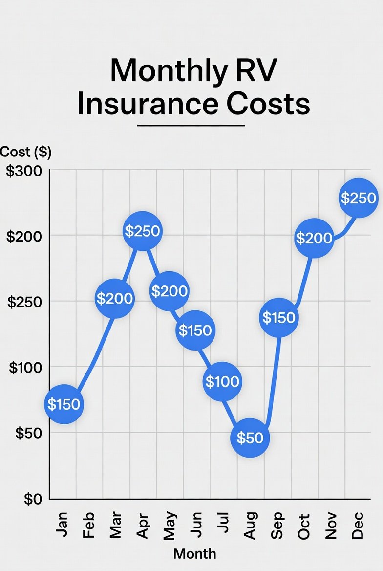 RV insurance deductible impact slider showing how higher deductibles affect monthly premiums