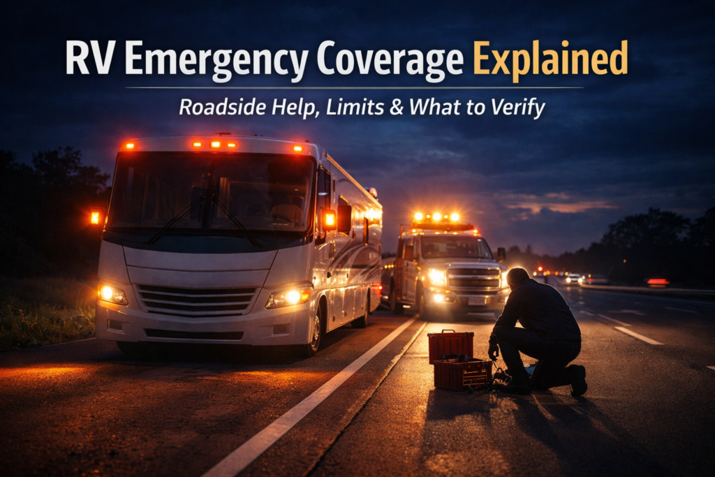RV Emergency Coverage: What Roadside Emergency Coverage Includes, Limits & What to Verify RV coverage explained