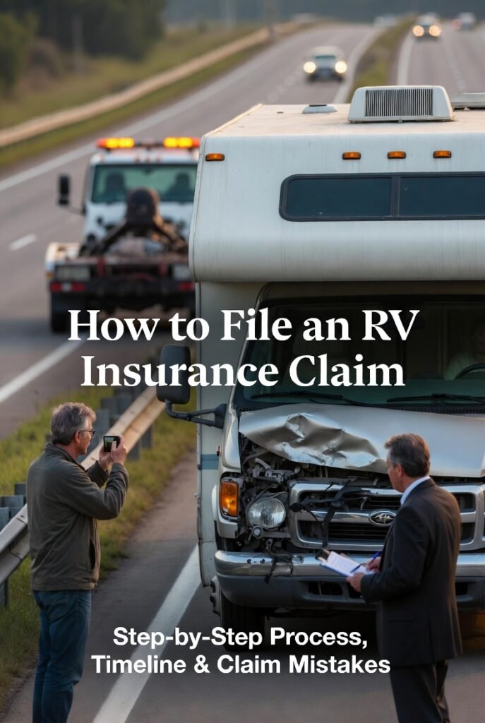How to File an RV Insurance Claim: Step-by-Step Process, Timeline & Claim Mistakes How to File an RV Insurance Claim Visual steps:
